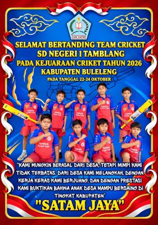 Harumkan Nama Desa, Tiga Sekolah Dasar di Desa Tamblang Berlaga pada Kejuaraan Cricket Bupati Cup 